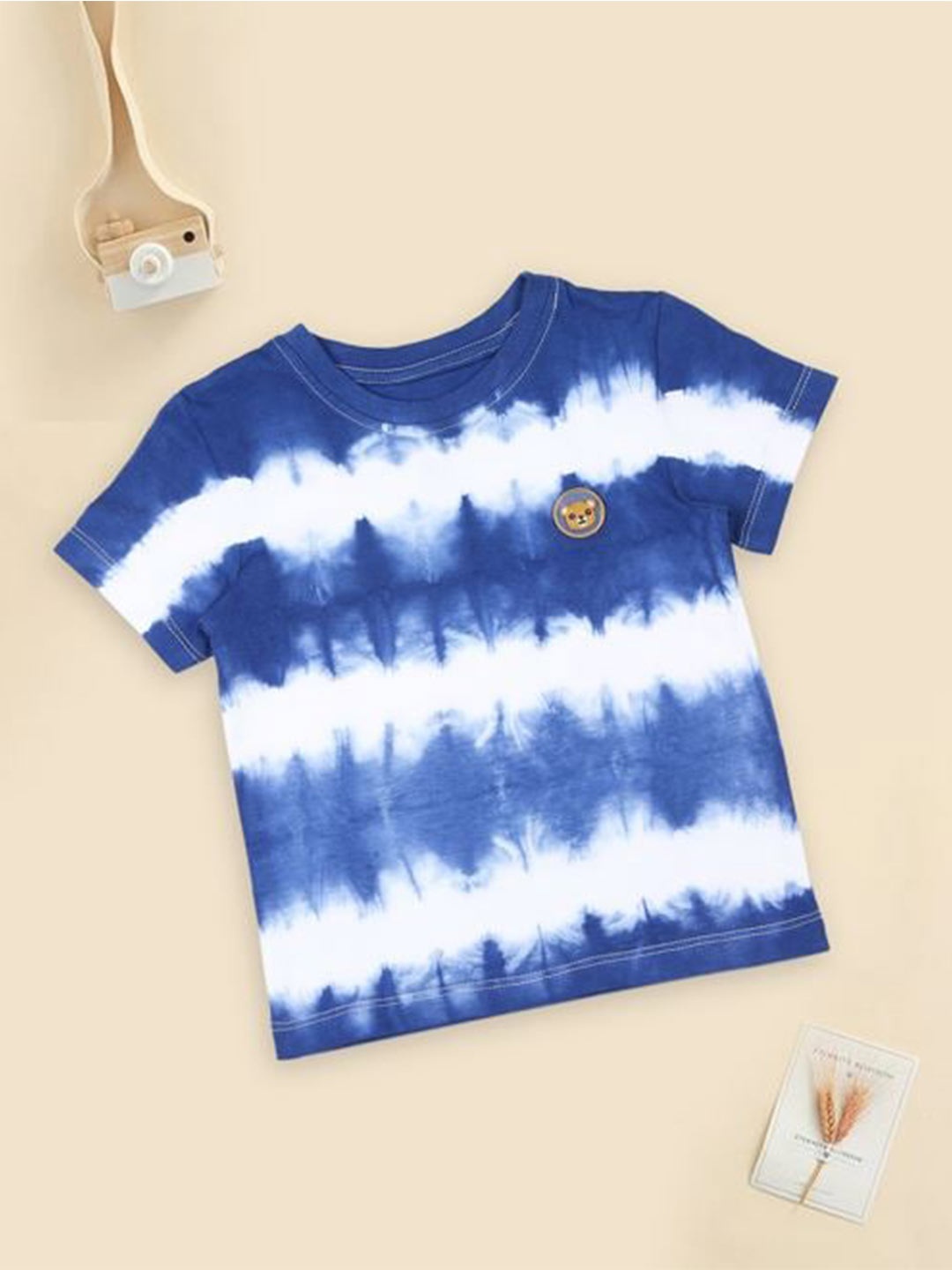 

MeeMee Boys Tie & Dye Cotton T-Shirt, Blue