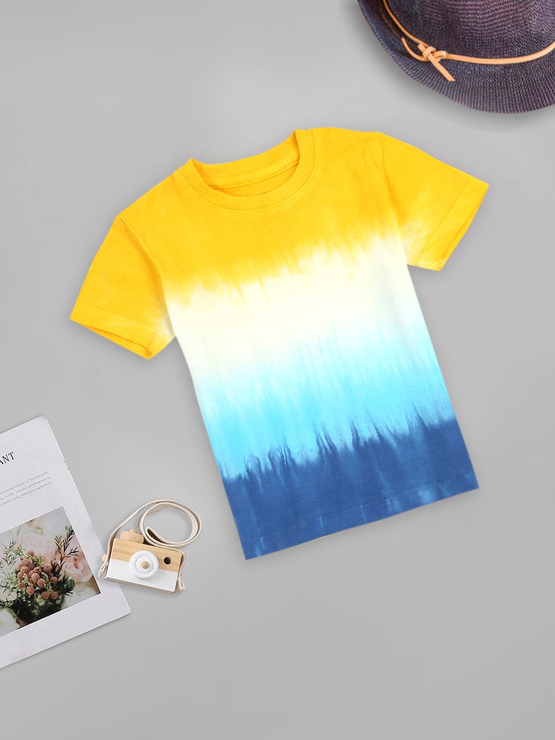 

MeeMee Boys Tie & Dye Cotton T-Shirt, Yellow