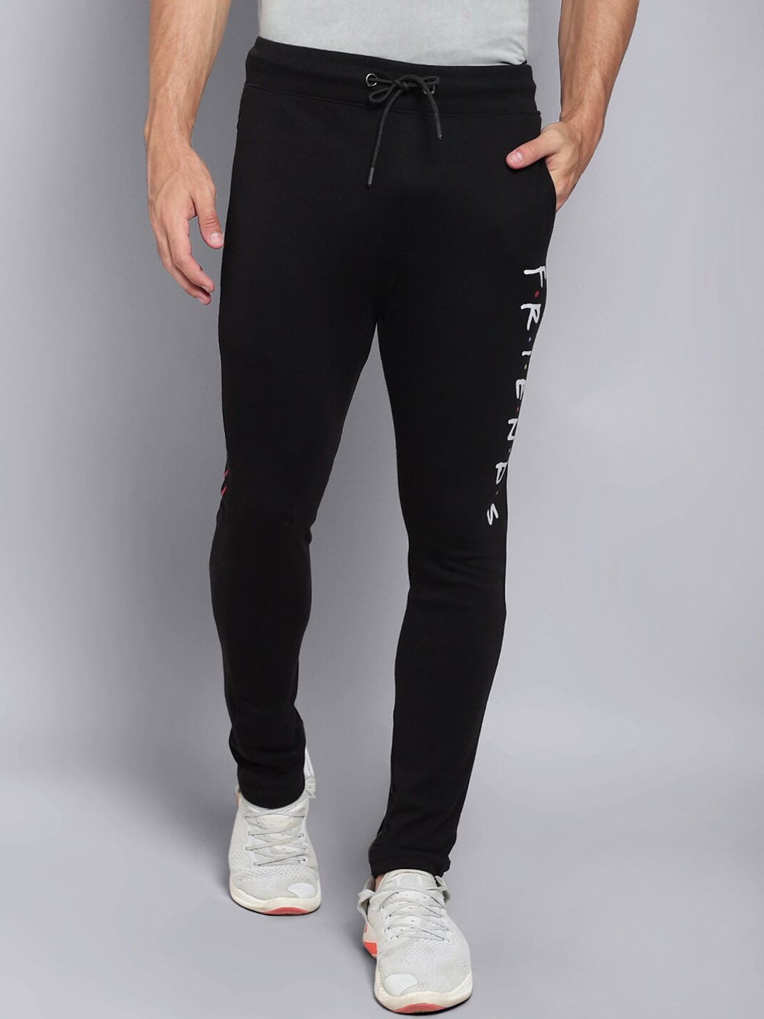 

Free Authority Friends Printed Joggers, Black