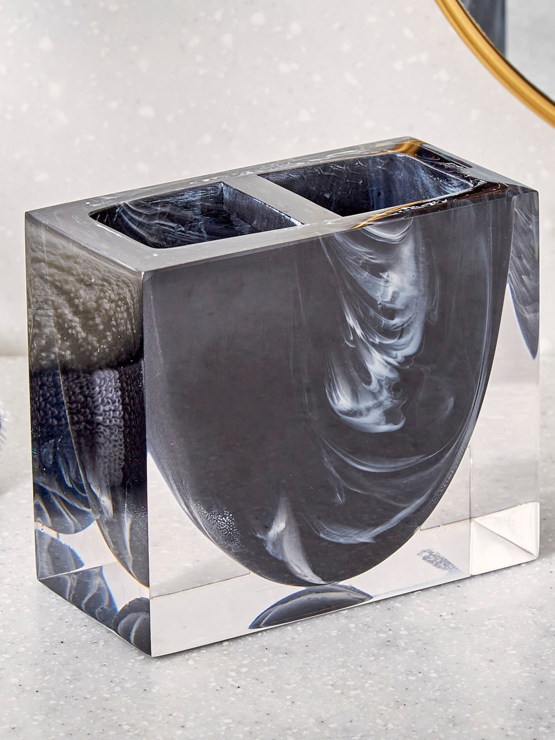 

Home Centre Black Aubree Polyresin Tooth Brush Holder