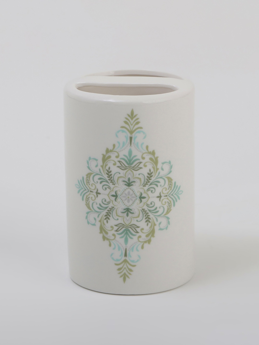 

Home Centre White Mekong Ceramic Tooth Brush Holder