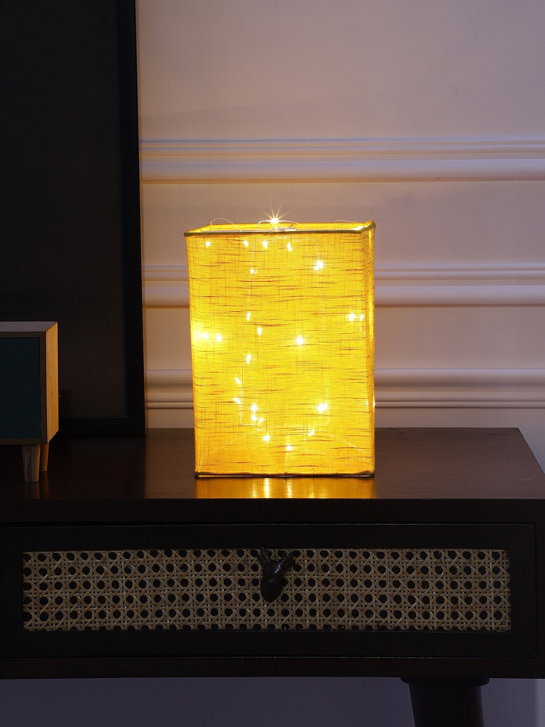 

SANDED EDGE Yellow Textured Table Lamp