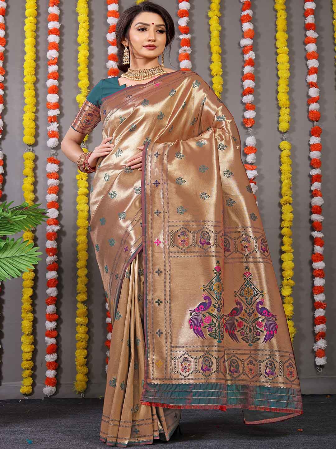 

Mitera Woven Design Silk Saree, Blue