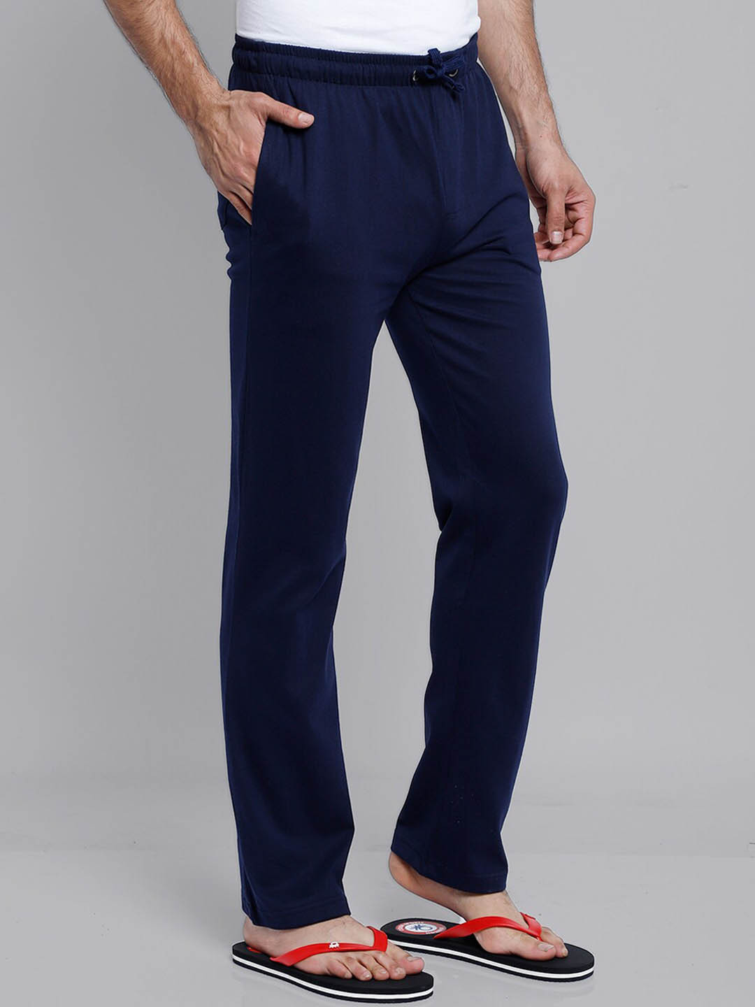 

Free Authority Men Captain America Printed Cotton Lounge Pants, Navy blue