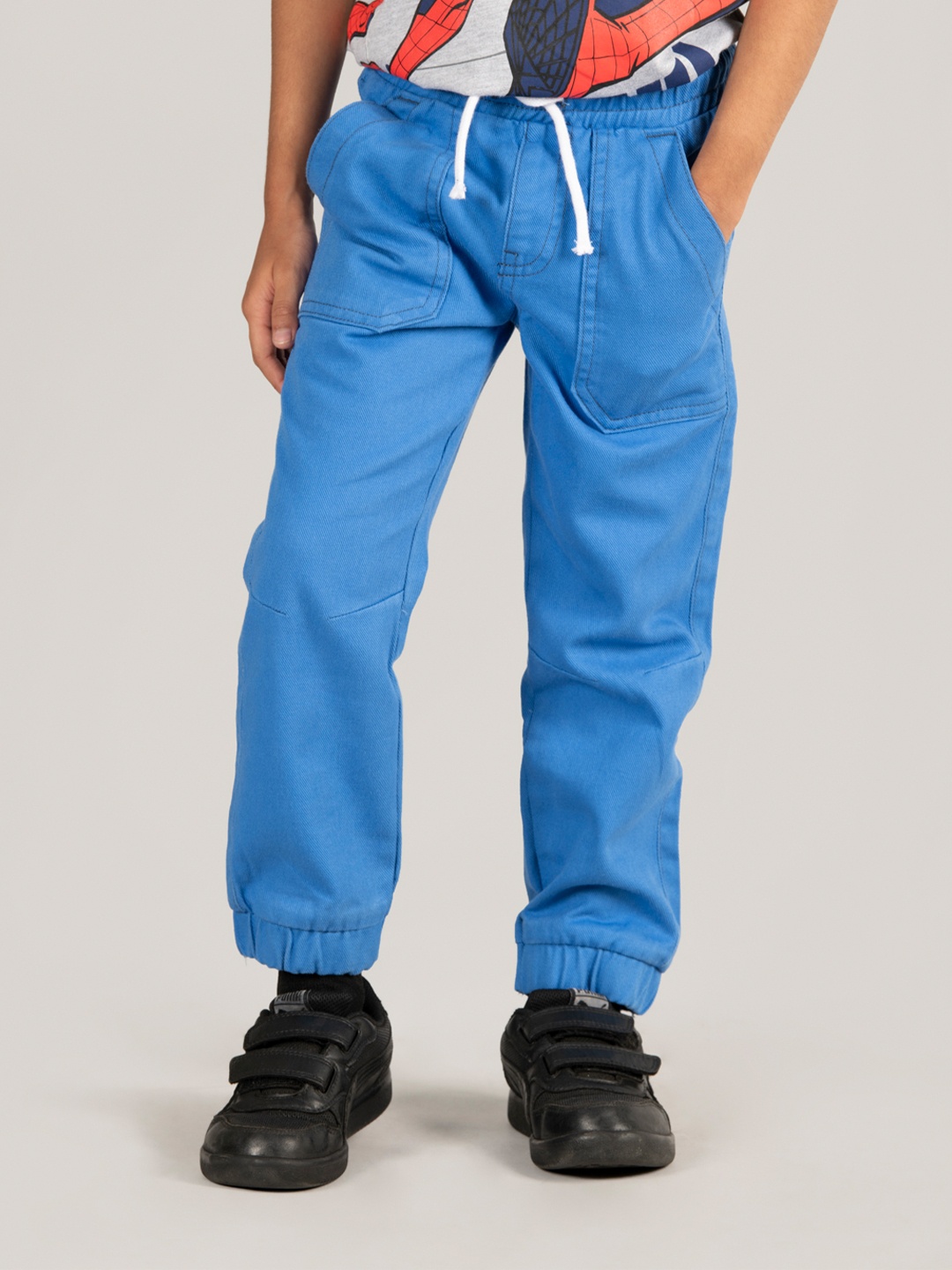 

Zalio Boys Pure Cotton Jogger, Blue