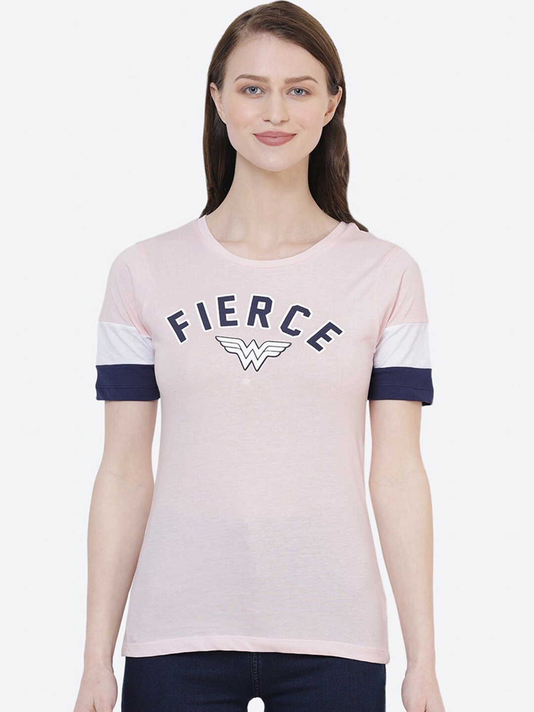 

Free Authority Wonder Woman Printed Cotton T-shirt, Pink