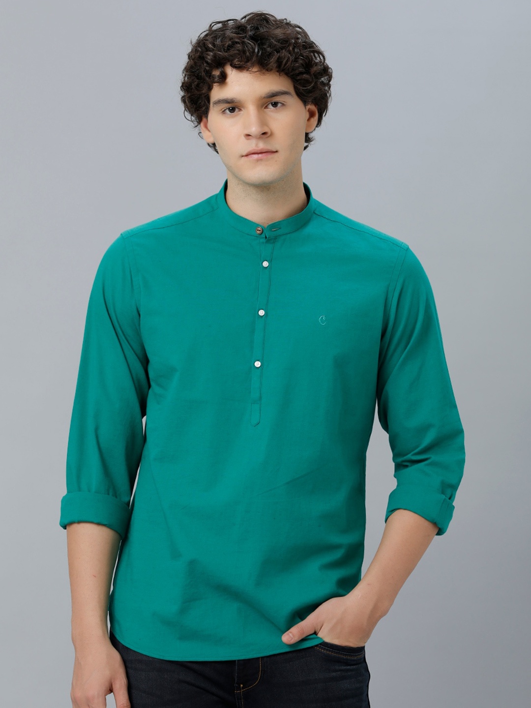 

CAVALLO by Linen Club Opaque Linen Casual Shirt, Green