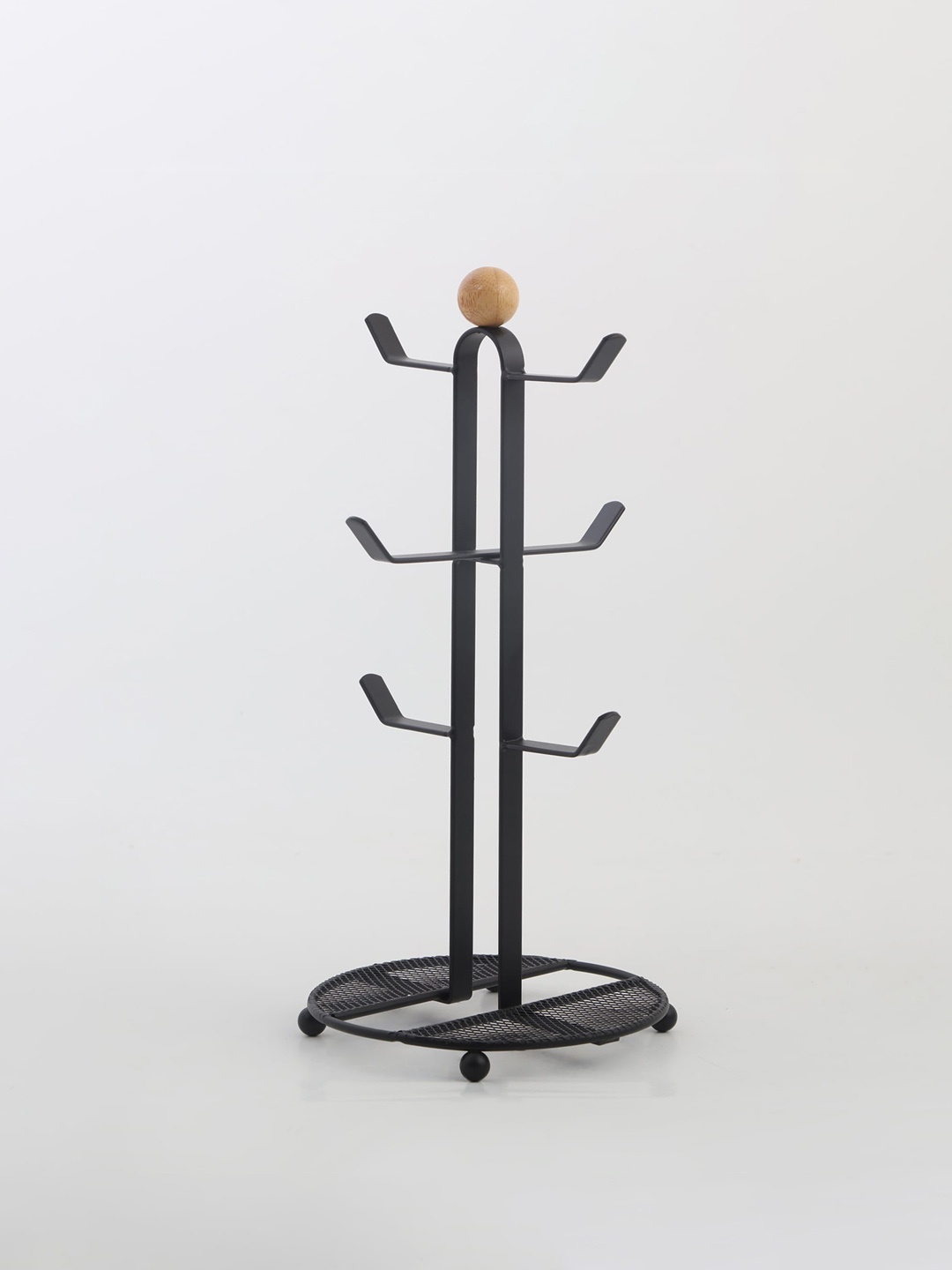 

Home Centre Black Iron & Bamboo Mug Tree