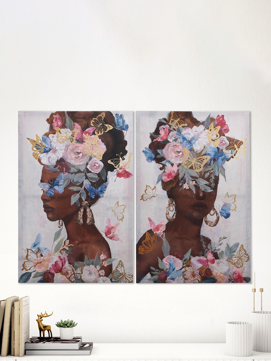 

Home Centre Brezza Wooden Grey 2 Pieces African Picture Frame