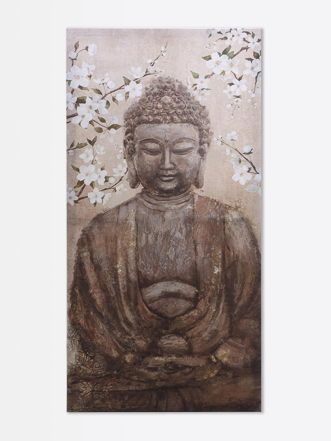 

Home Centre Brezza Wooden Brown 3 Pieces Buddha Picture Frame, Grey