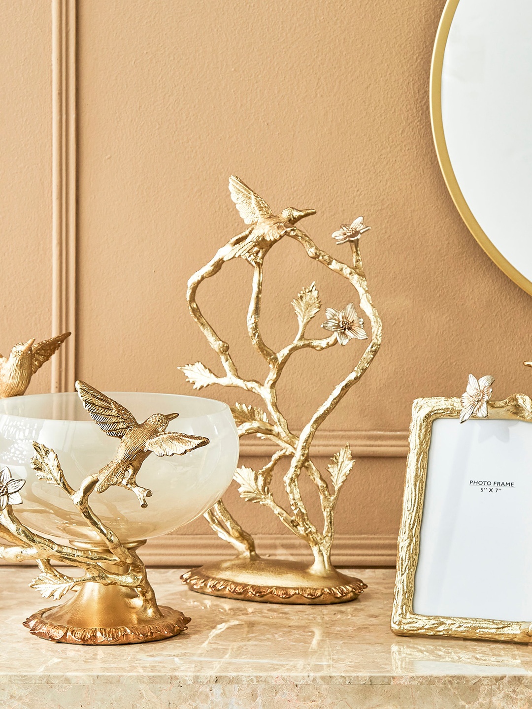 

Home Centre Gold-Toned Eternity Vivere Aluminium Humming Bird Figurine