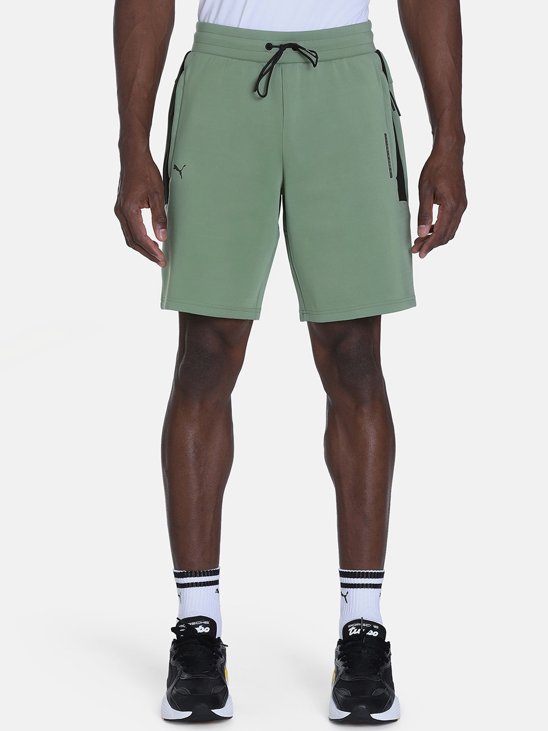 

PUMA Motorsport Men Mid-Rise Regular fit Sports Shorts, Green
