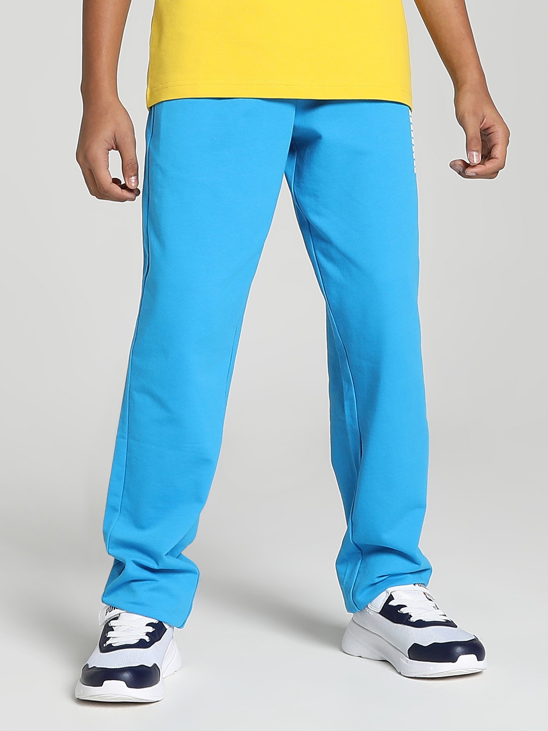 

Puma Boys Regular Fit Graphic OP Track Pants, Turquoise blue