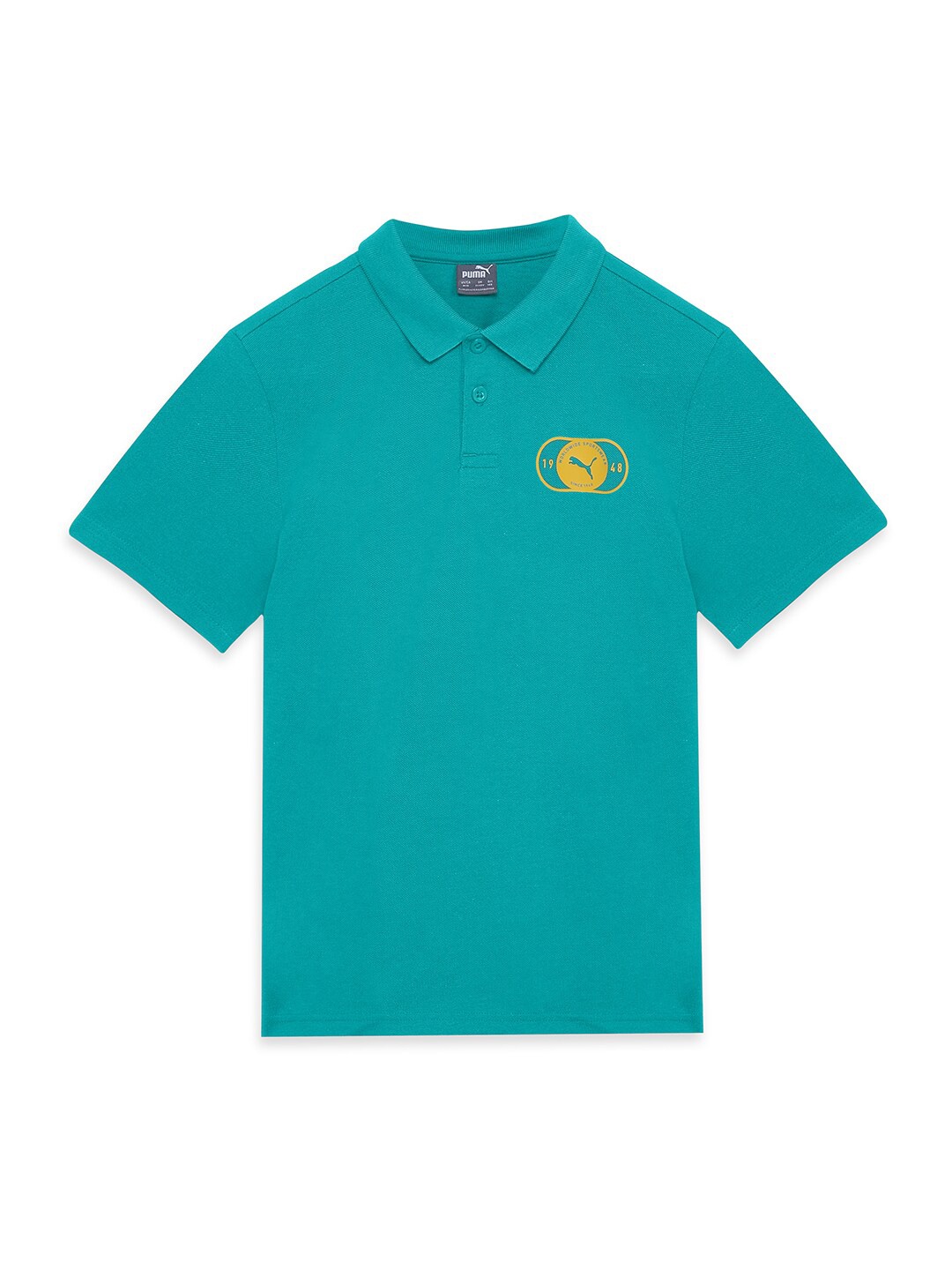 

Puma Boys Polo Collar Regular Fit Cotton T-Shirt, Green