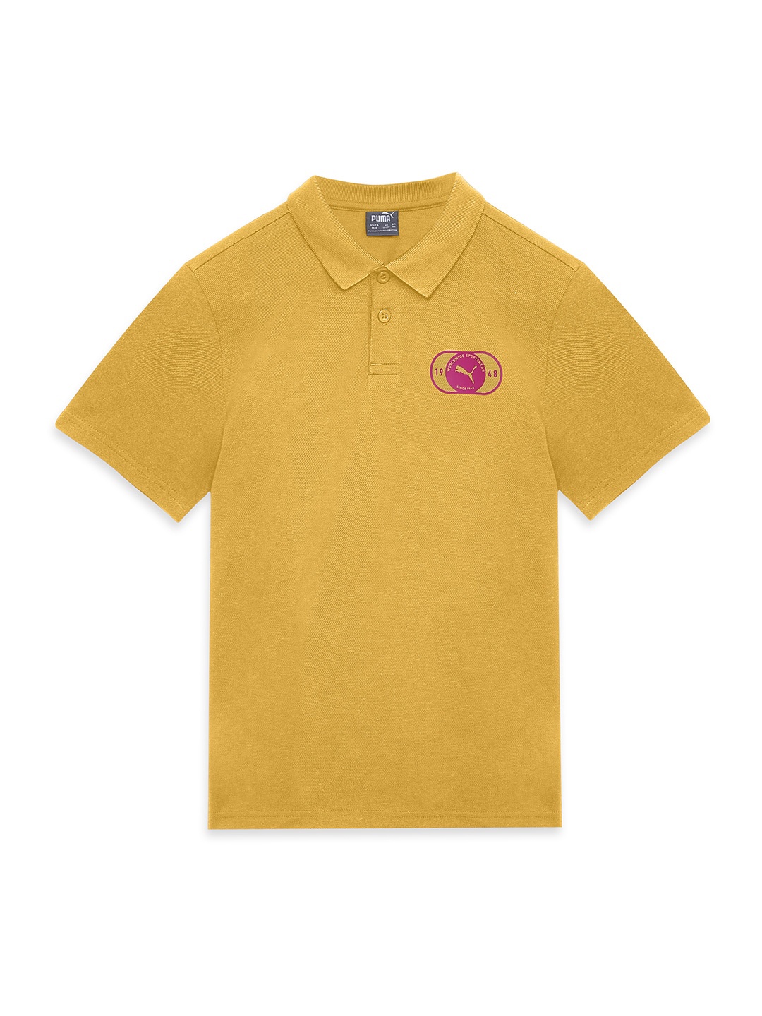 

Puma Boys Graphic Regular Fit Polo T-shirt, Yellow