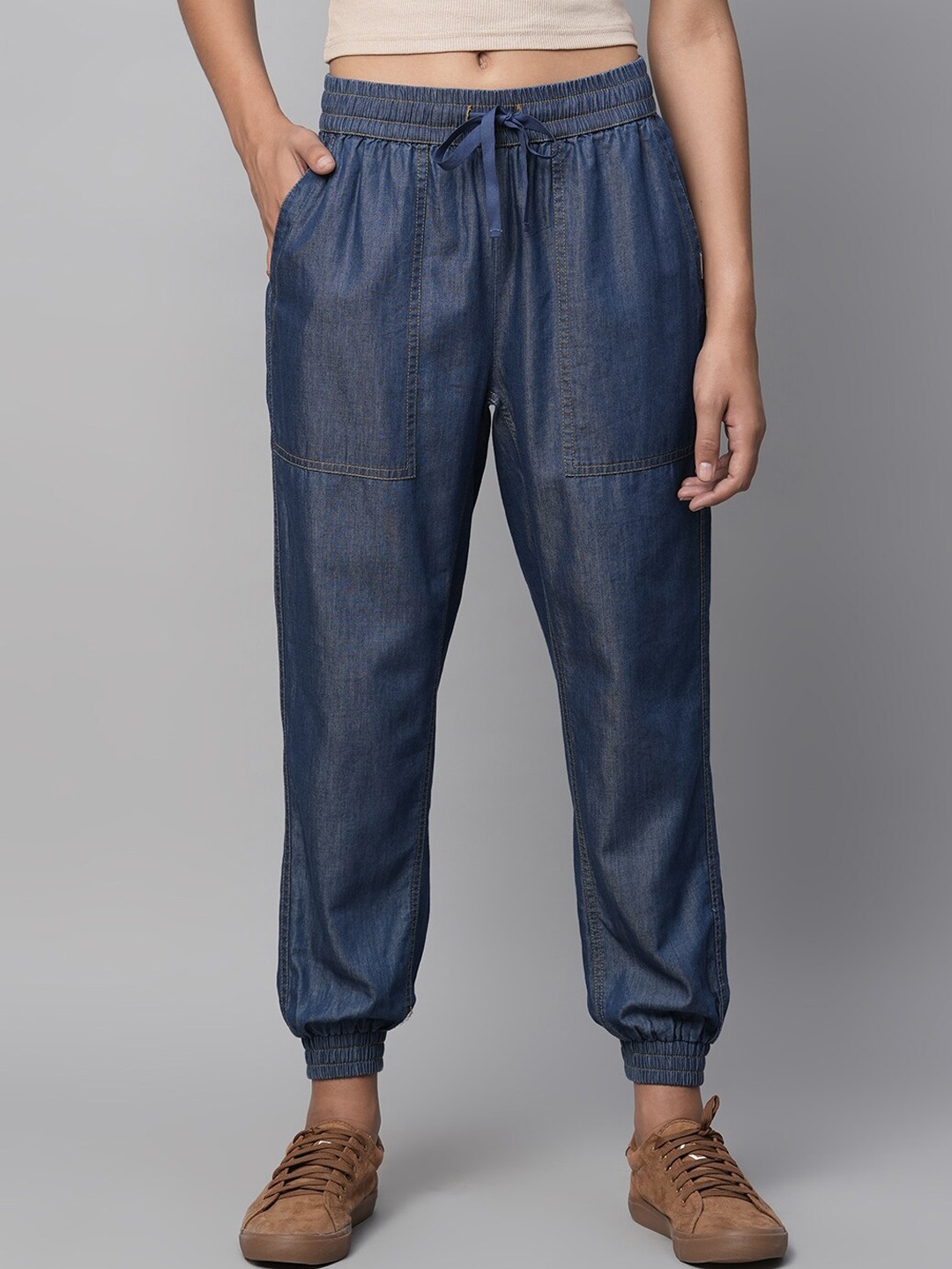 

Chemistry Women Mid Rise Denim Jogger, Blue