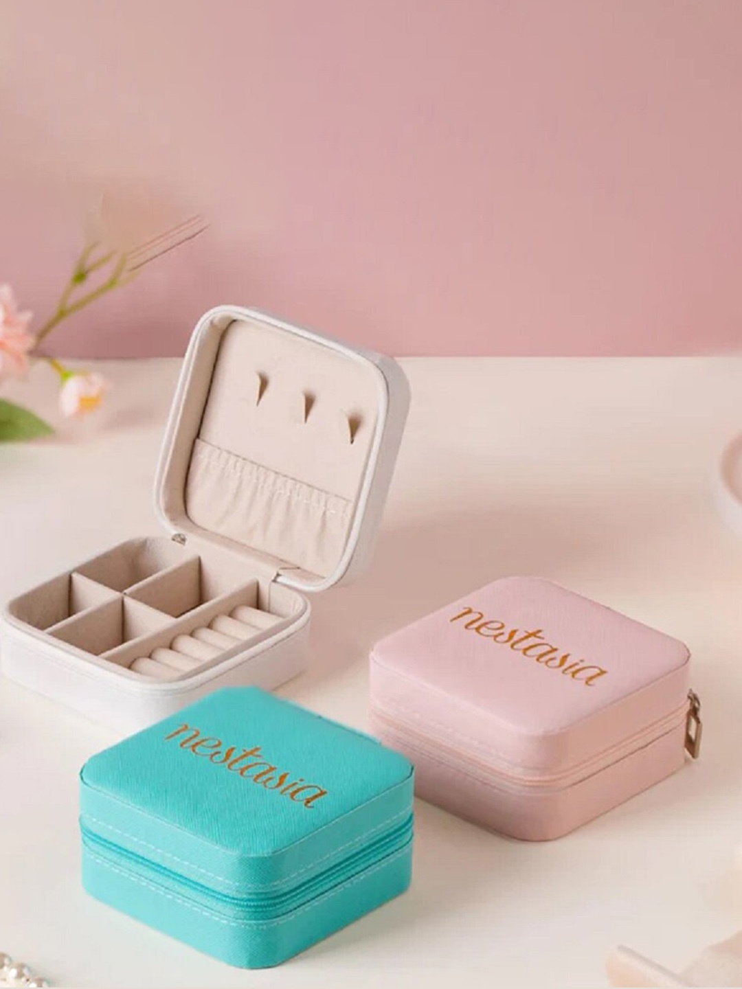 

ZURU BUNCH Acrylic Multi Compartment Jewellery Box, Pink