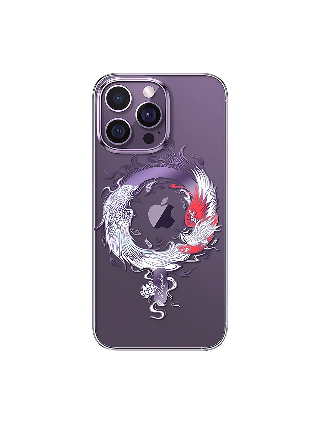

TREEMODA Myth Beast Series Compatible With Magsafe Laser Carving Design iPhone 14Pro Case, Purple