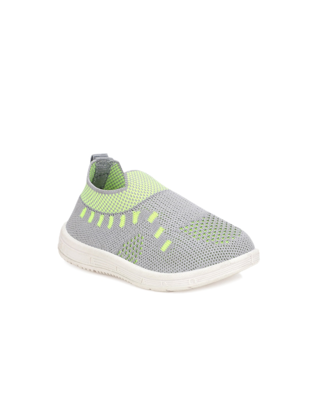 

NEOBABY Infants Woven Design Lightweight Musical Slip-On Sneakers, Lime green