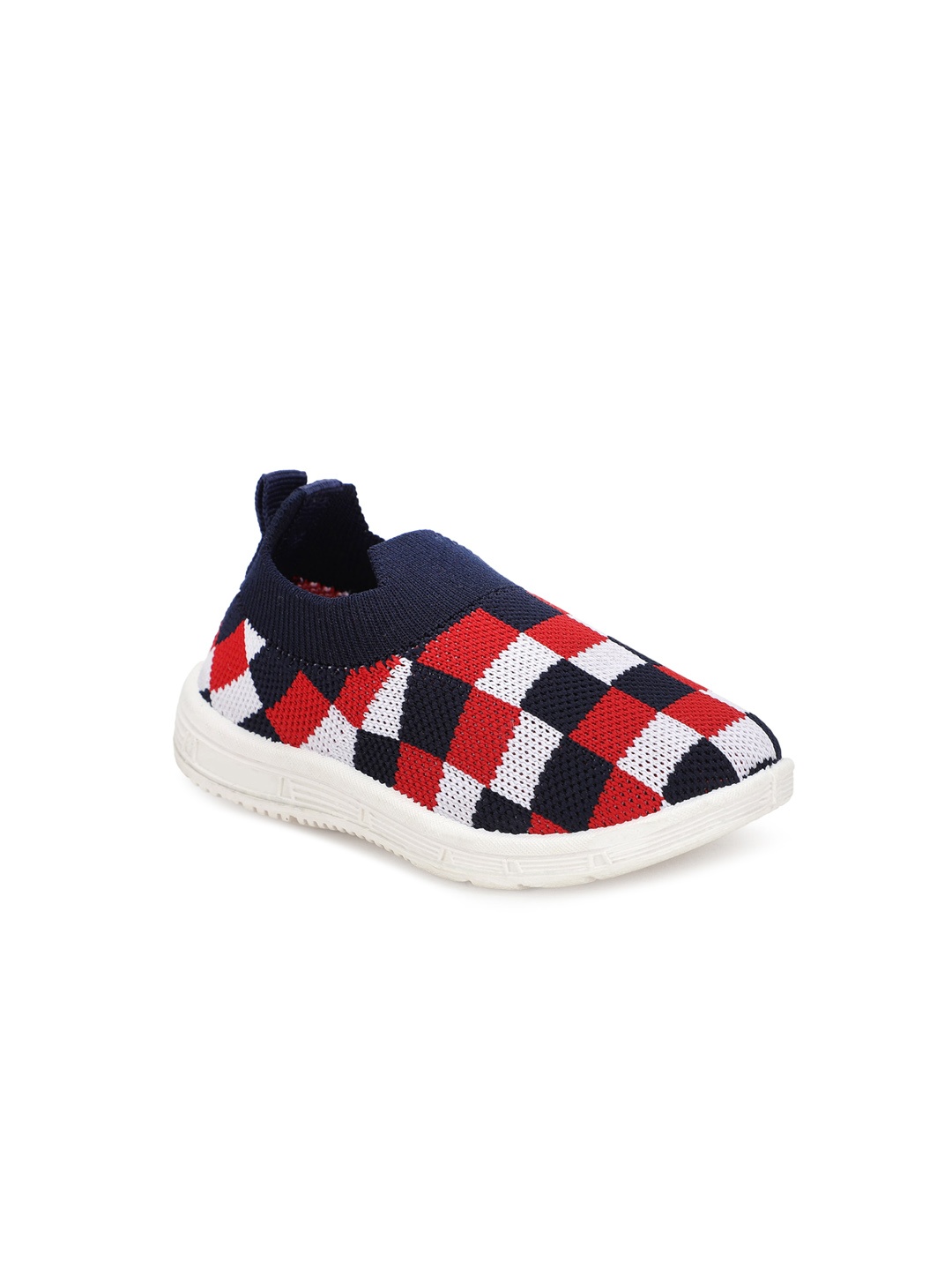 

NEOBABY Kids Woven Design Light Weight Slip-On Sneakers, Red