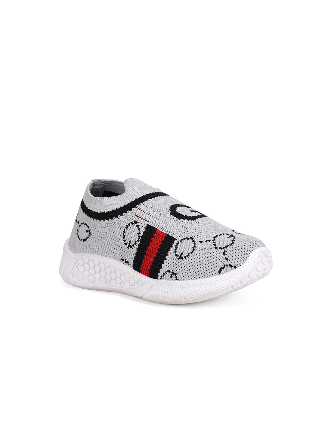 

NEOBABY Kids Woven Design Light Weight Slip-On Sneakers, Grey