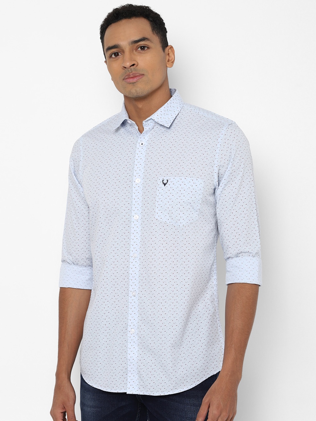 

Louis Philippe Sport Slim Fit Micro Ditsy Printed Casual Shirt, Blue