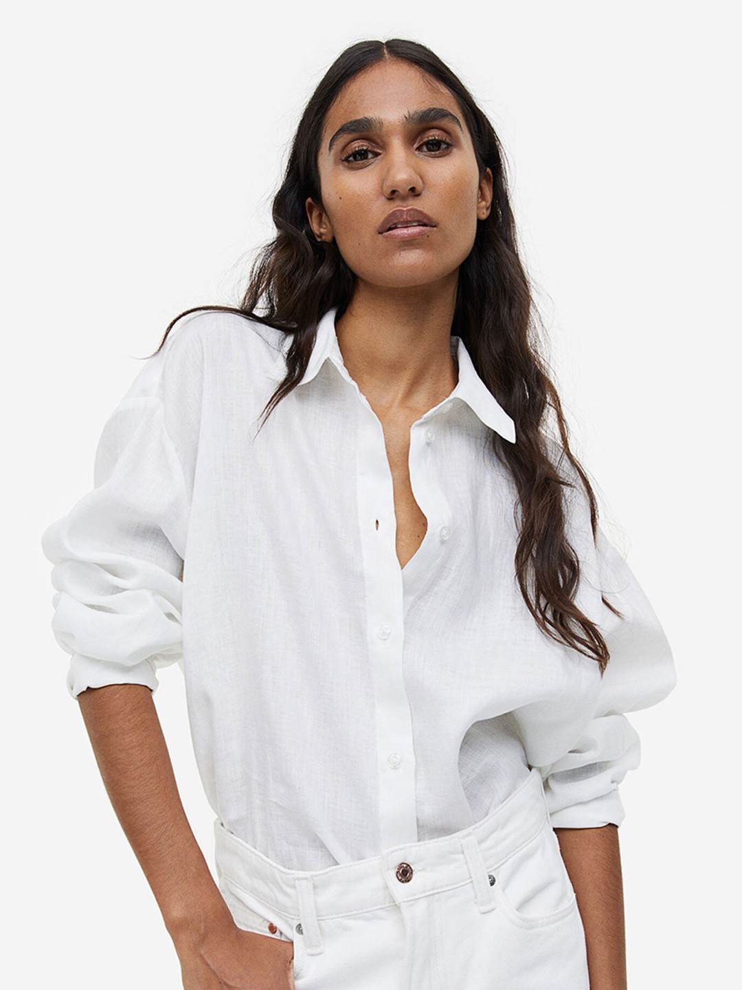 

H&M Pure Linen Shirt, White