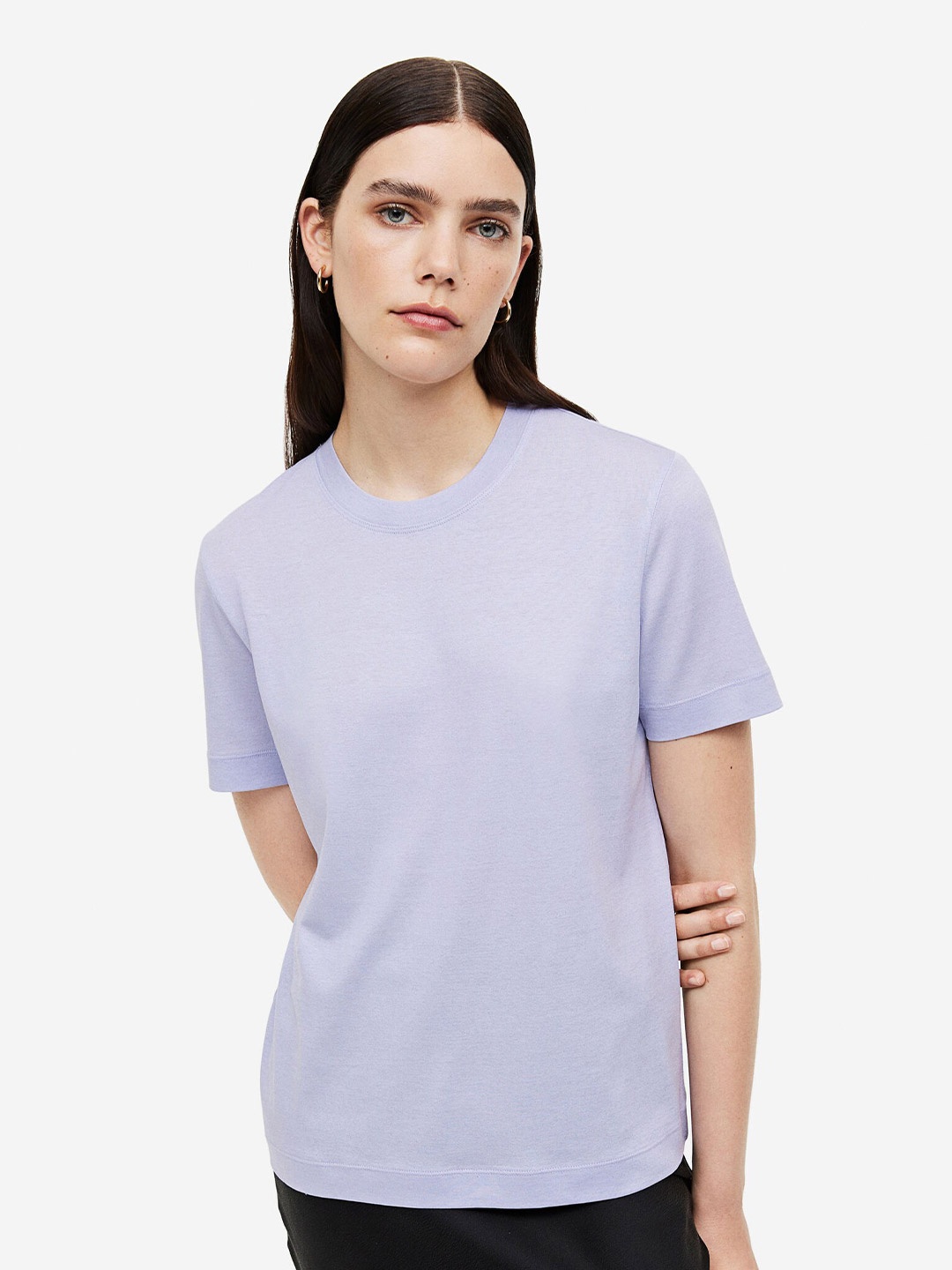 

H&M Silk-Blend T-shirt, Purple