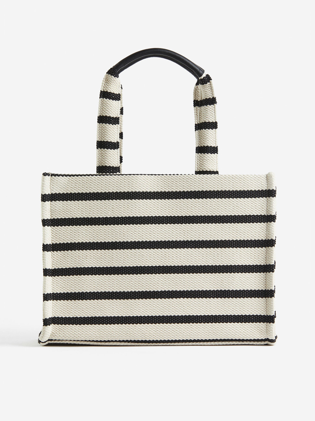 

H&M Cotton-Blend Shopper, Black