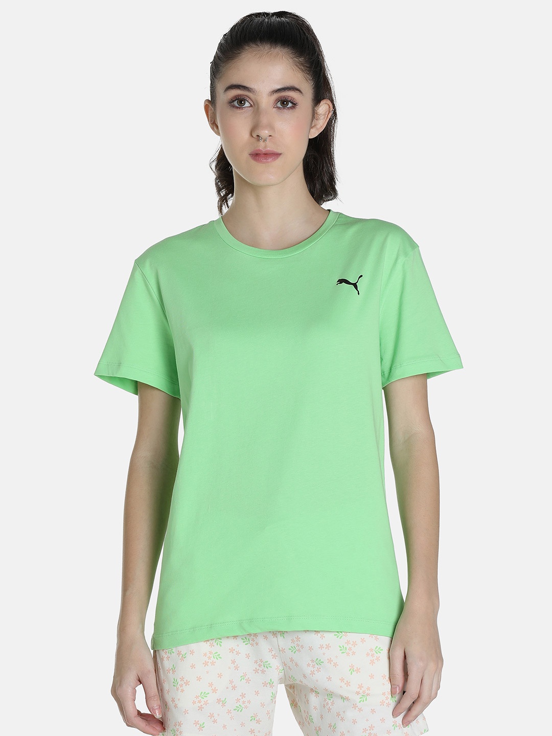 

Puma Floral Printed Short Sleeves T-Shirt & Shorts, Green