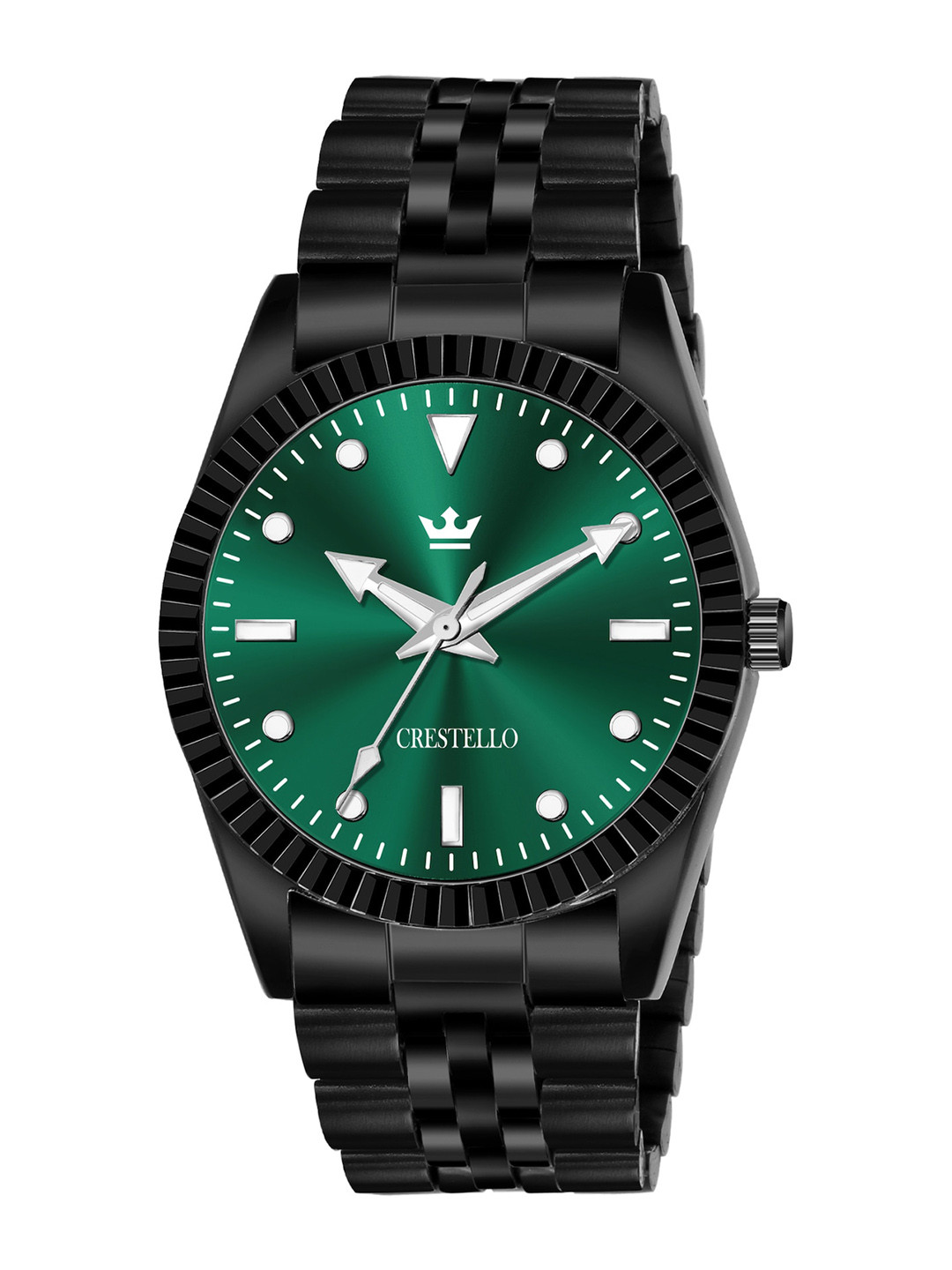 

CRESTELLO Men Dial & Bracelet Style Straps Analogue Watch CR-RL022-GRN, Green