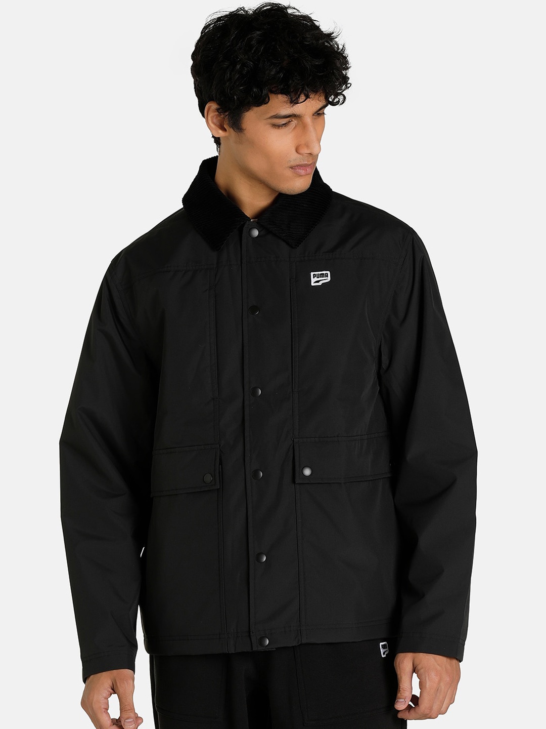 

Puma Men Downtown Regular Fit Padded Coach Jacket, Black