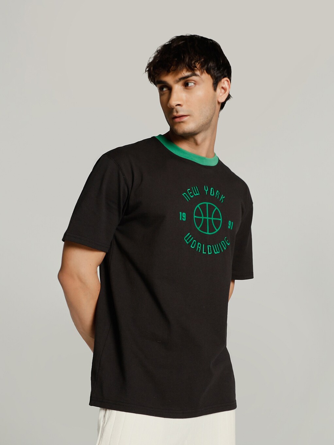 

Puma x RHUIGI Men Graphic Printed Cotton T-Shirt, Black