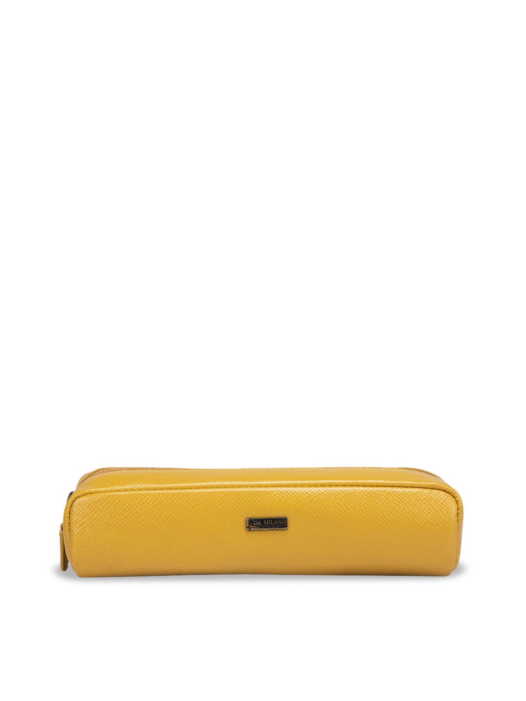 

Da Milano Textured Genuine Leather Pouch, Mustard