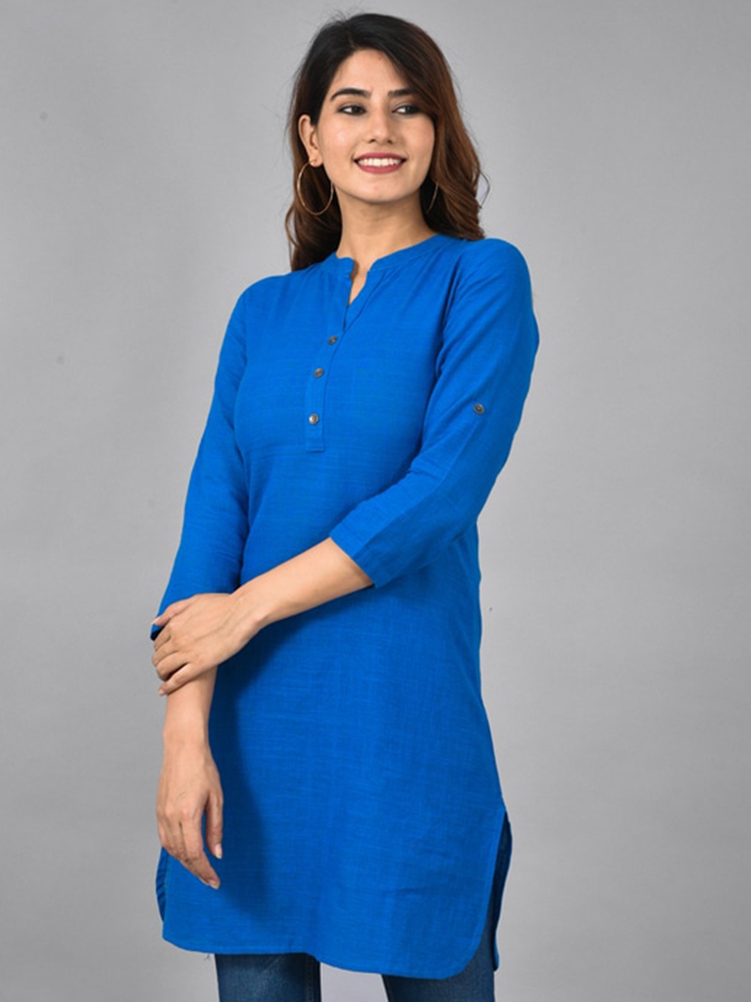 

KALINI Above Knee Straight Regular Kurta, Blue