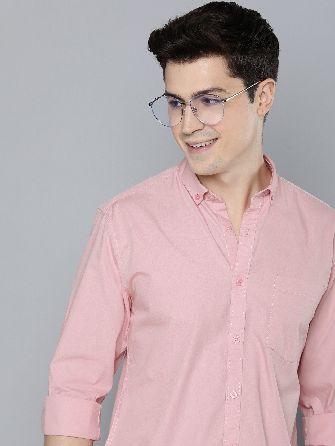

Mast & Harbour Men Standard Opaque Casual Pure Cotton Shirt, Pink