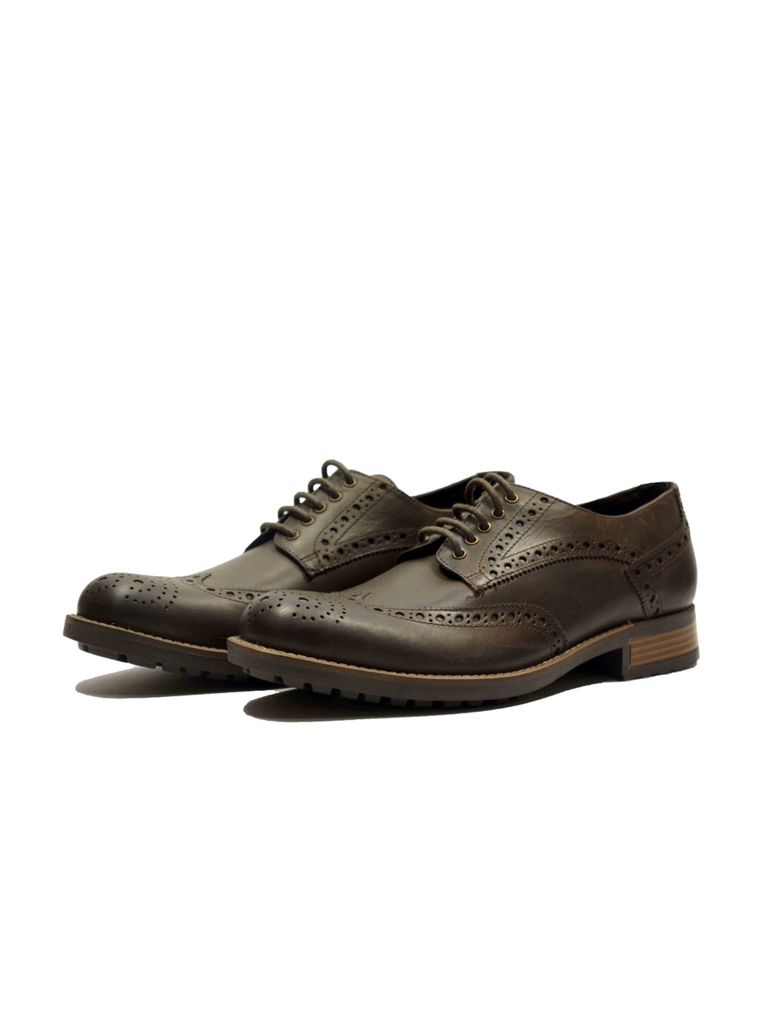 

HX London Men Leather Formal Brogues, Brown