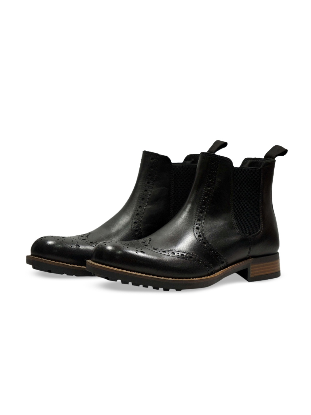

HX London Men Textured Leather Chelsea Boots, Black