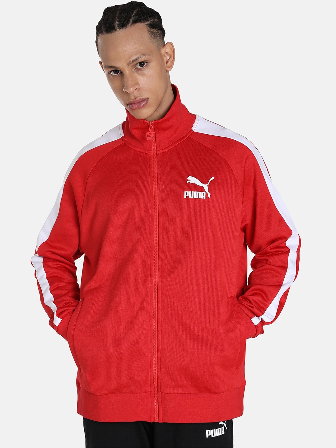 

Puma Iconic T7 Logo-Printed Track Jacket, Red