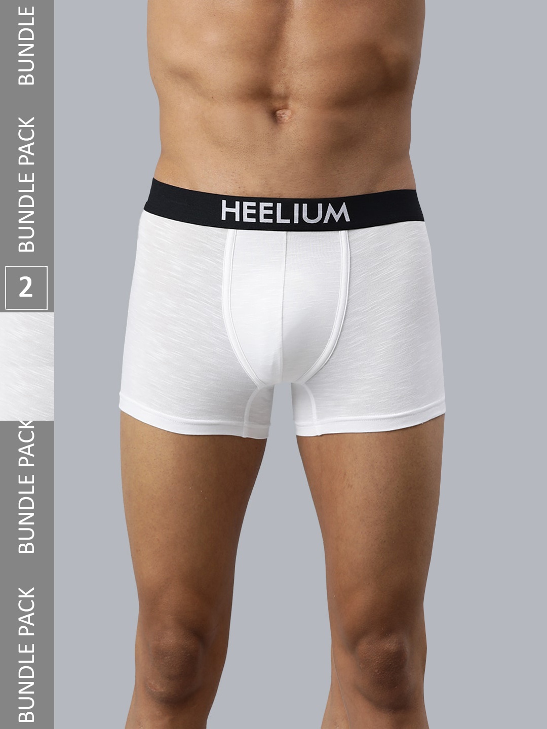 

Heelium Men Pack of 2 Bamboo Super Soft & Odour Free Comfort Fit Trunk, White