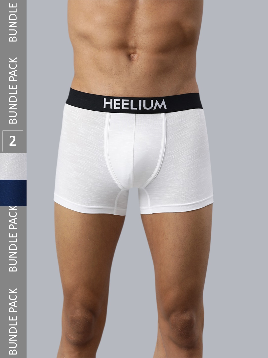 

Heelium Men Pack of 2 Bamboo Super Soft & Odour Free Comfort Fit Trunk, White