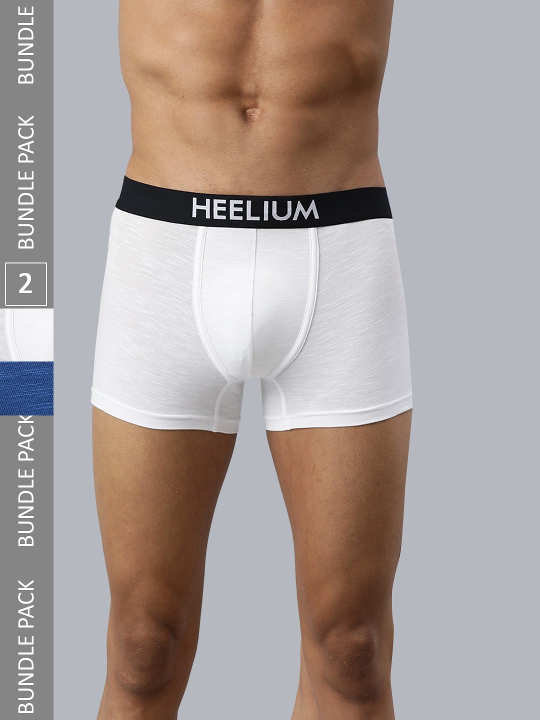 

Heelium Men Pack of 2 Bamboo Super Soft & Odour Free Comfort Fit Trunk, White