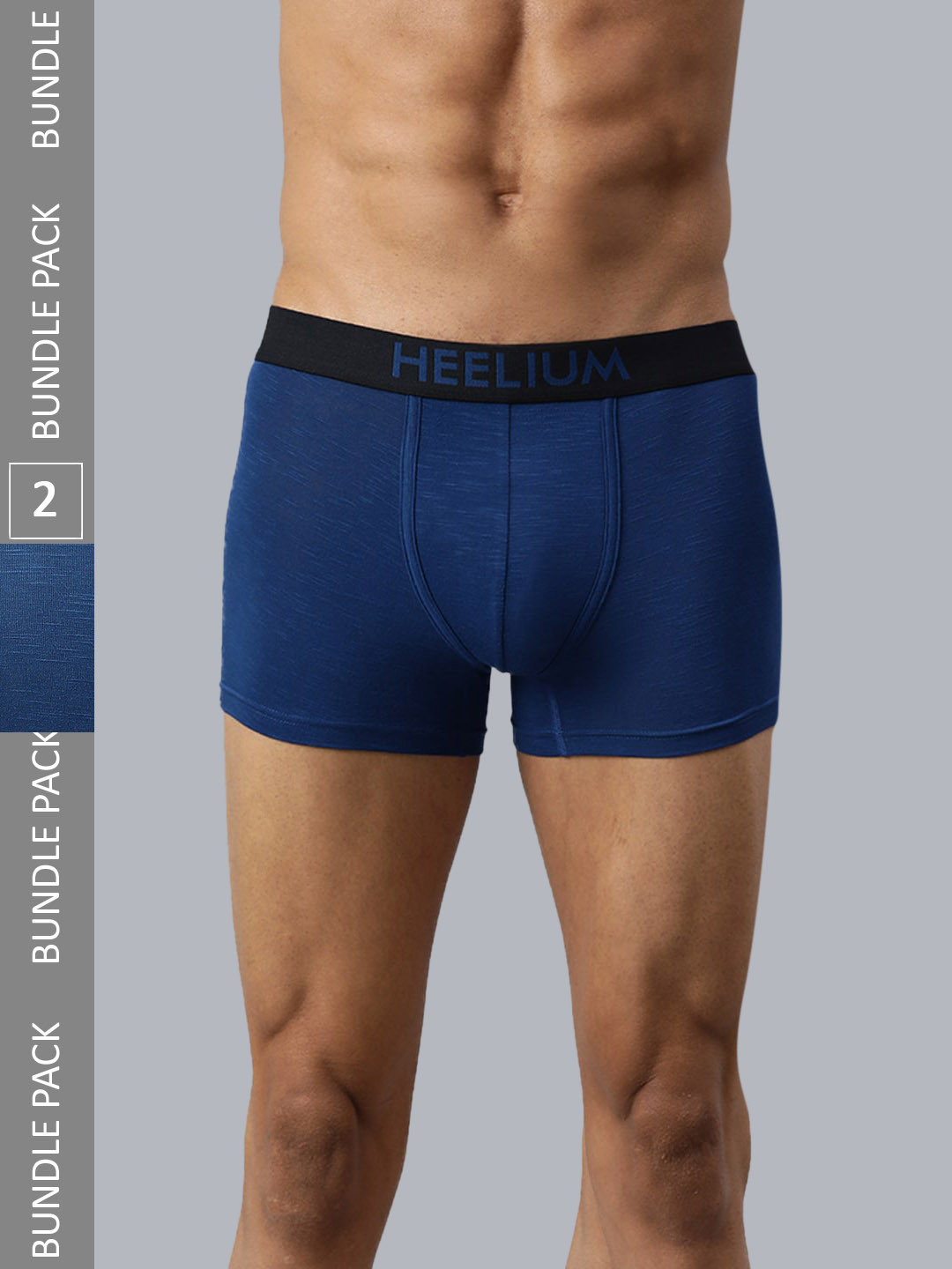 

Heelium Men Pack of 2 Bamboo Super Soft & Odour Free Comfort Fit Trunk, Navy blue