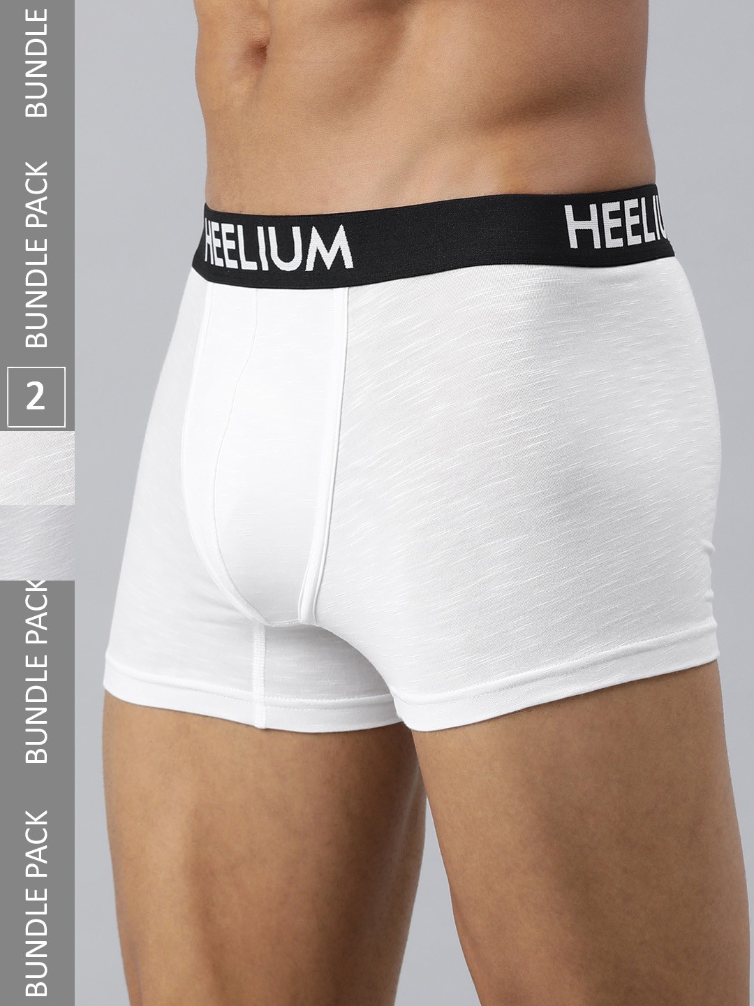 

Heelium Men Pack of 2 Bamboo Super Soft & Odour Free Comfort Fit Trunk, White