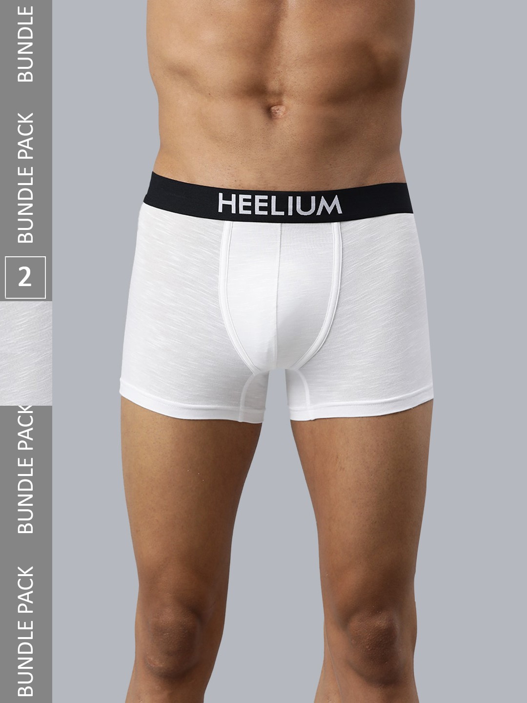 

Heelium Men Pack of 2 Bamboo Super Soft & Odour Free Comfort Fit Trunk, White