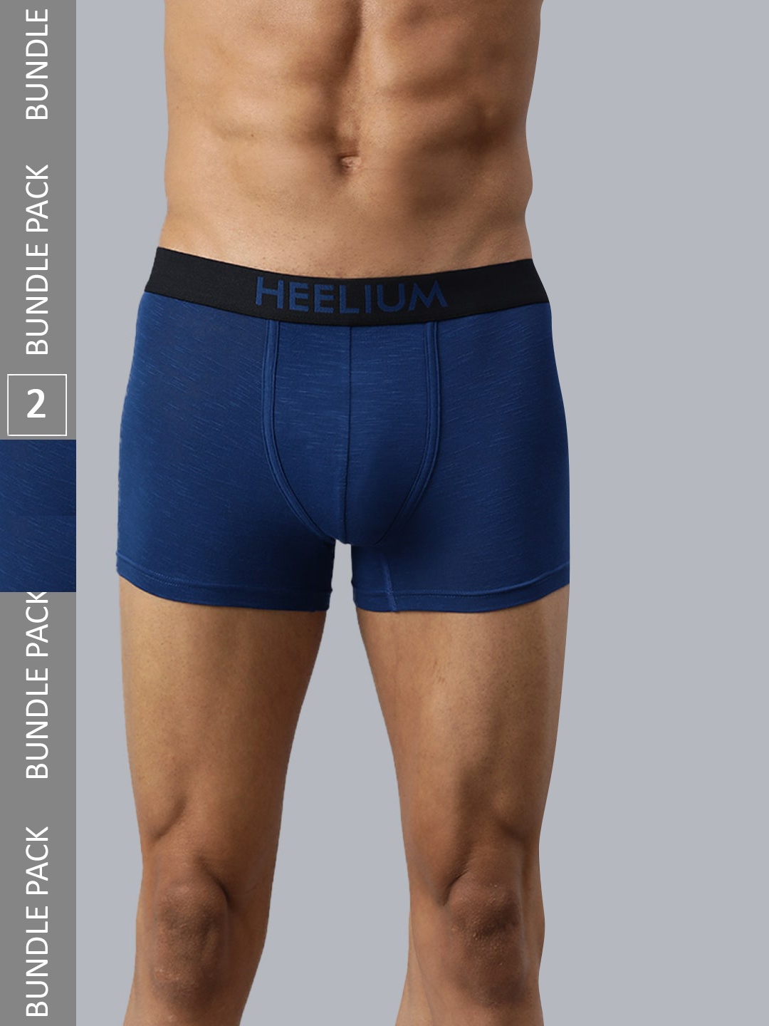 

Heelium Men Pack of 2 Bamboo Super Soft & Odour Free Comfort Fit Trunk, Navy blue