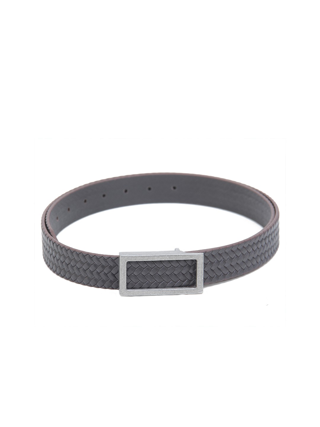 

Calvadoss Men Textured Leather Belt, Brown