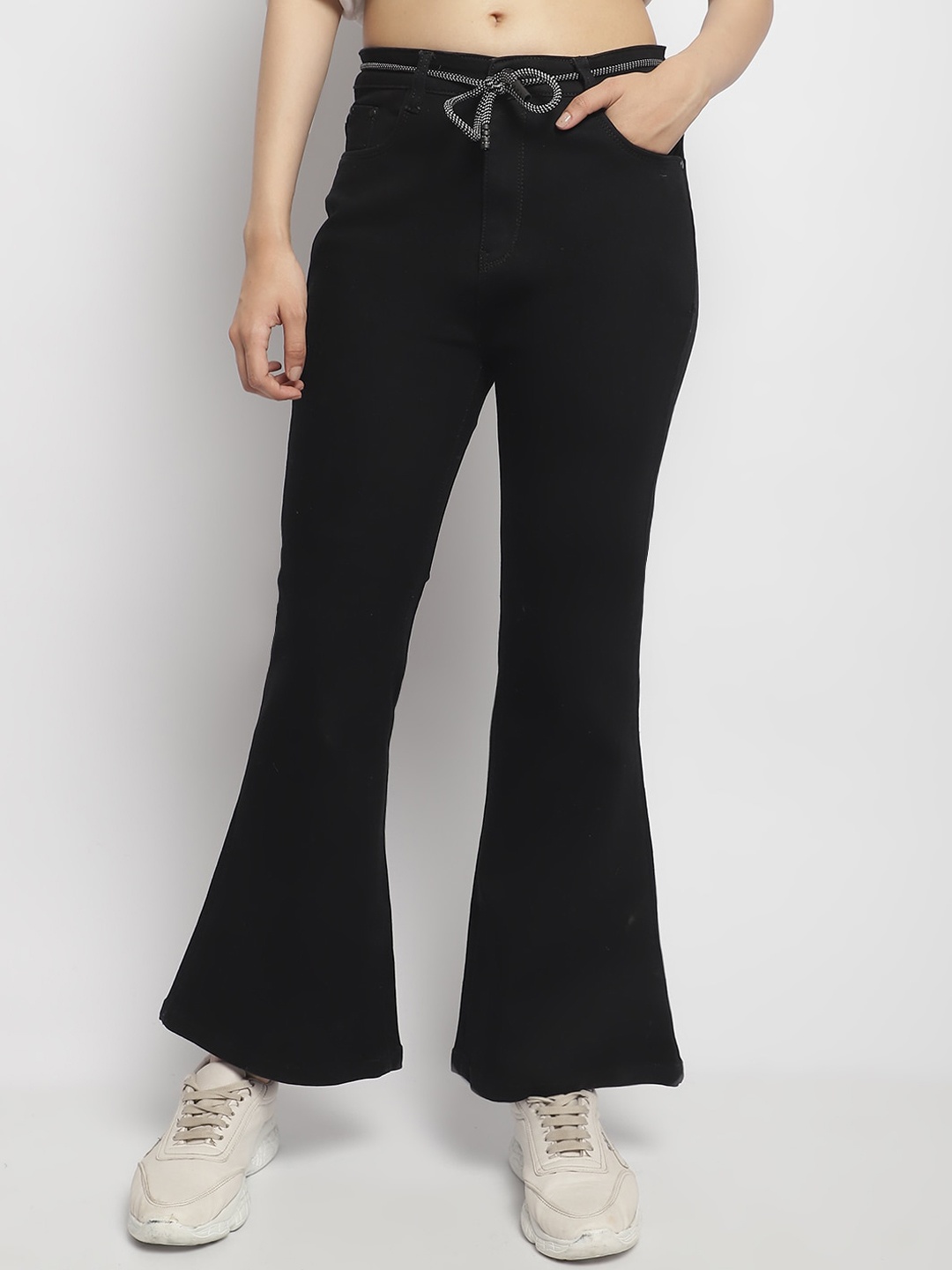 

ELLIS Women Smart Bootcut Stretchable Jeans, Black