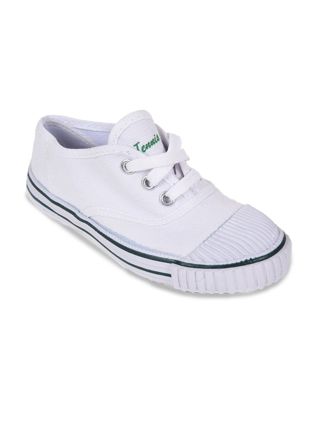 

Ajanta Boys Lightweight Lace-Up Tennis Canvas Sneakers, White