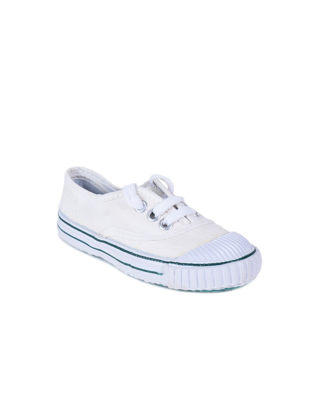 

Ajanta Boys Lightweight Lace-Up Canvas Tennis Sneakers, White